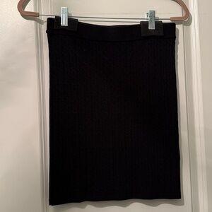 Black Knit Stretch Mini Skirt